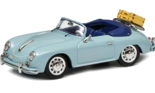 Schuco Porsche 356 A Cabriolet, hellblau, 1:43, Hot