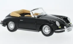 Bburago Porsche 356 B Cabriolet, schwarz, 1961, 1:24,