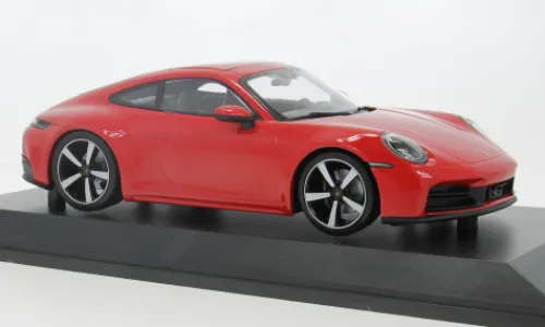 Minichamps Porsche 911 (992.2) Carrera Coupe, rot, 2024, 1:18, Hot