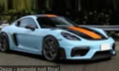 Solido Porsche 718 Cayman GT4 RS, blau/orange, 1:43, Hot
