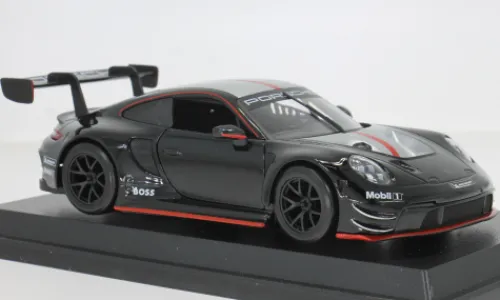 Bburago Porsche 911 GT3 R, schwarz/rot, 2023, 1:24, Outlet