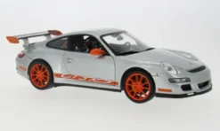 Welly Porsche 911 (997) GT3 RS, silber/orange, 2007, 1:18, Online