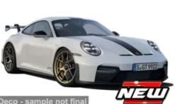 Bburago Porsche 911 GT3, weiss/grün, 2025, 1:43, Clearance