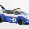 Tarmac Works Porsche RWB 993, blau/weiss, 1:64,