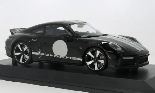 Minichamps Porsche 911 (992) Sport Classic, schwarz, 2022, 1:18, Hot