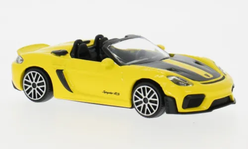 Bburago Porsche 718 Spyder RS, gelb, 2024, 1:43, Discount