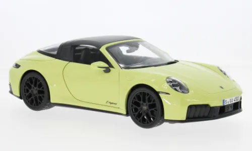 Maisto Porsche 911 (992.2) Targa 4 GTS Hybrid, hellgelb, 2025, 1:18, Hot