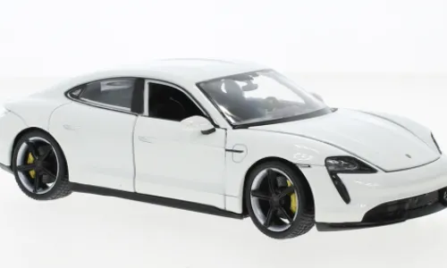 Welly Porsche Taycan Turbo S, weiss, 1:24, Outlet