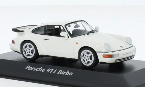 Maxichamps Porsche 911 (964) Turbo, weiss, 1990, 1:43, Best