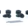 Rietze Rädersatz Stahlfelgen, schwarz, 1:87, Discount