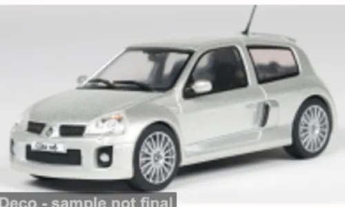 Solido Renault Clio V6 Phase 2, silber, 2004, 1:43, Outlet