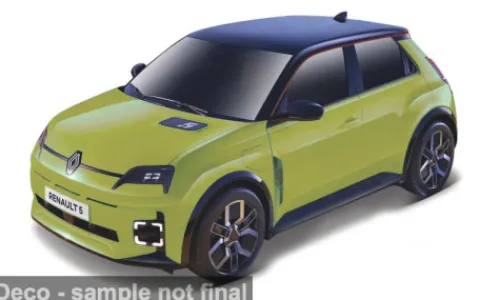 Bburago Renault 5 E-Tech, gelb, 1:43, New
