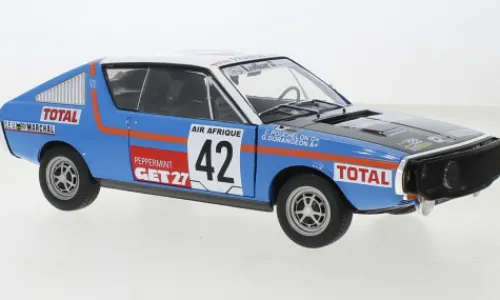 Solido Renault 17, Rally Abidjan - Nice, 1976, #42, C.Pouchelon/R.Dorangeon, 1:18, Hot
