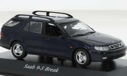Maxichamps Saab 9-5 Break, dunkelblau, 1999, 1:43, Clearance