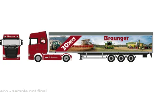 Herpa Scania CS 20 HD, 30 Jahre Braunger, 1:87, Sale