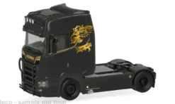 Herpa Scania CS 20 HD, schwarz/Dekor, 1:87,