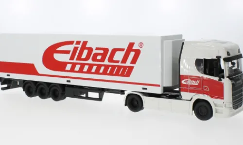 Bburago Scania S730 Highline, weiss/rot, Eibach, 1:43, Best