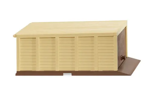 Wiking - Selbstbau-Garage (3S), beige/braun, 1967, 1:87, Online