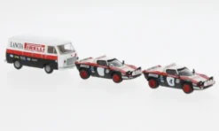 Brekina Set Lancia Stratos HF und Fiat 238 Kasten, 1974, Lancia Rally Team, 1:87, Hot