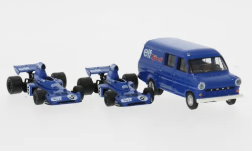 Brekina Set Tyrrell 006, Formel 1, GP Nürburgring, 1973, Elf, J.Stewart/F.Cevert, 1:87, Discount