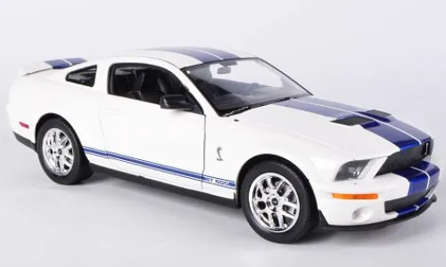 Welly Shelby Cobra GT500, weiss/blau, 2007, 1:24,