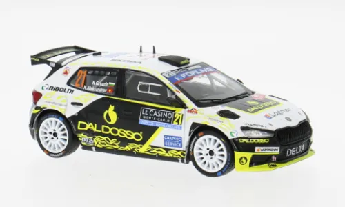 IXO Skoda Fabia RS Rally2, WRC, Rally Monte Carlo, 2025, #21, N.Gryazin/K.Aleksandrov, 1:43, Discount