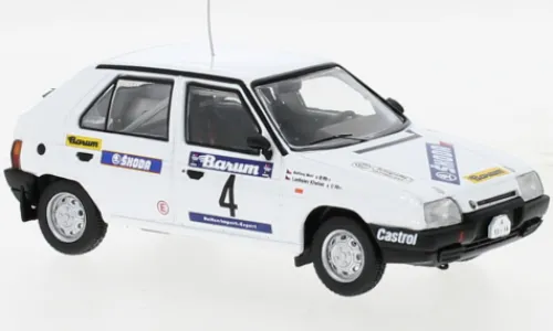 IXO Skoda Favorit 136L, Rallye Valašskaá Zima, 1989, #4, L.Krecek/B.Motl, 1:43, Hot