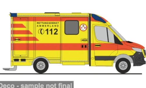Rietze System Strobel RTW, 2018, Rettungsdienst Ammerland, 1:87, Sale