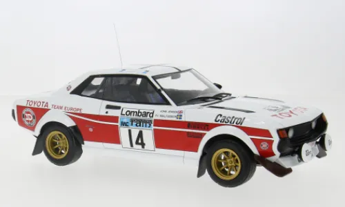 IXO Toyota Celica 2000 GT (RA21), RAC Rally, 1977, #14, P-I.Walfridson/J.Jensen, 1:18, Discount