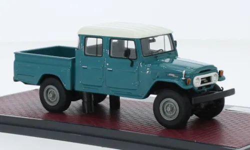 Matrix Toyota Land Cruiser HJ45 Crew Cab, dunkeltürkis/weiss, 1:43, Outlet