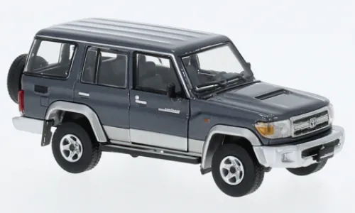 BM Creations Toyota Land Cruiser LC76, dunkelgrau/silber, 1:64, Online