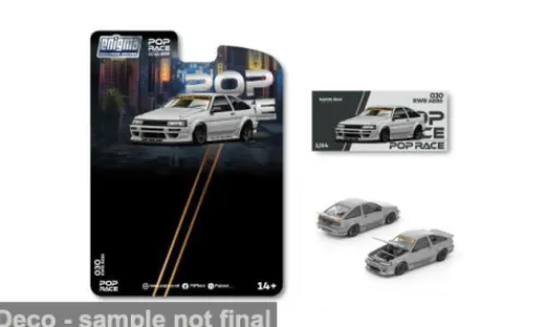 Pop Race Toyota RWB AE86, hellgrau, Enigma Exclusive, 1:64,