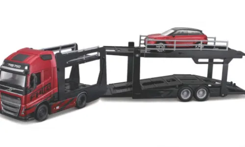 Bburago Volvo FH16 GL 750 XXL, rot/Dekor, 1:43, Clearance