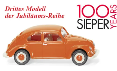 Wiking VW Brezelkäfer, orange, 1:87, Best