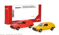 Herpa MiniKit VW 2er Set: Golf II, orange/gelb, 1:87, Best