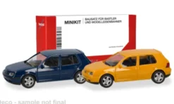 Herpa MiniKit VW Golf IV, dunkelblau/gelb, 1:87, Online