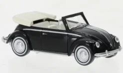 Wiking VW Käfer 1200 Cabriolet, schwarz, 1961, 1:87, Hot
