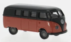 Brekina VW T1a Kombi, schwarz/rot, 1950, 1:87, Outlet