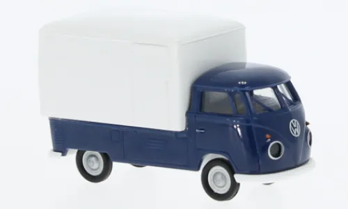 Brekina VW T1b Großraum-Koffer, dunkelblau/weiss, 1960, 1:87, Outlet