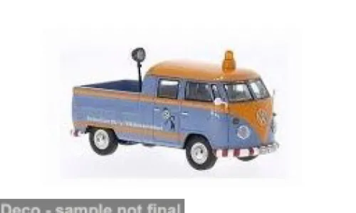 Cararama VW T1, blau/orange, Straßendienst, 1:43, Clearance