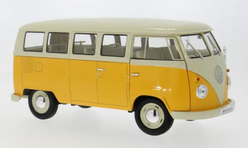 Welly VW T1 Bus, dunkelgelb/beige, 1963, 1:18, Sale