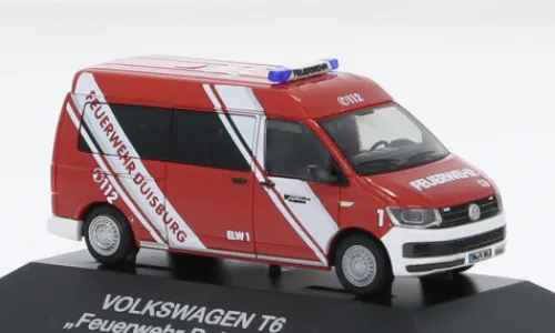 Rietze VW T6 Bus, Feuerwehr Duisburg, 1:87,