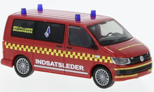 Rietze VW T6 Bus, Ostjyllands Brandvaesen (DK), 1:87, Outlet