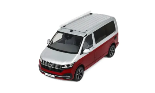Ottomobile VW T6.1 California Ocean, silber/rot, 2021, 1:18, Sale