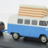 Schuco VW T1 Campingbus, blau/weiss, 1:43, New