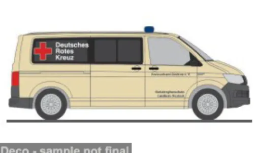 Rietze VW T6, DRK KV Güstrow, 1:87, Hot