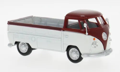 Cararama VW T1 Pick Up, weiss/rot, 1:43, New