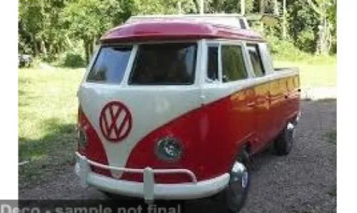 Cararama VW T1, rot/weiss, 1:43, Sale
