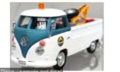 Cararama VW T1, weiss/blau, 1:43, Best