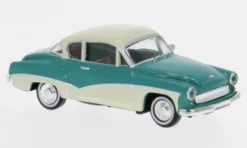 Brekina Wartburg 311 Coupe, grün/hellblau, 1959, 1:87, Outlet